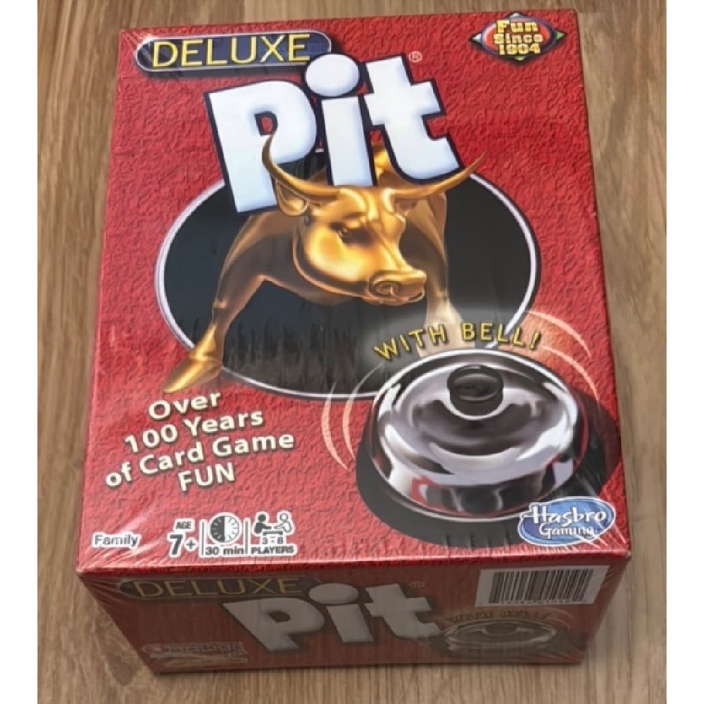 Hasbro Gaming Deluxe Pit The Corner The Market Card Game with Bell New Sealed